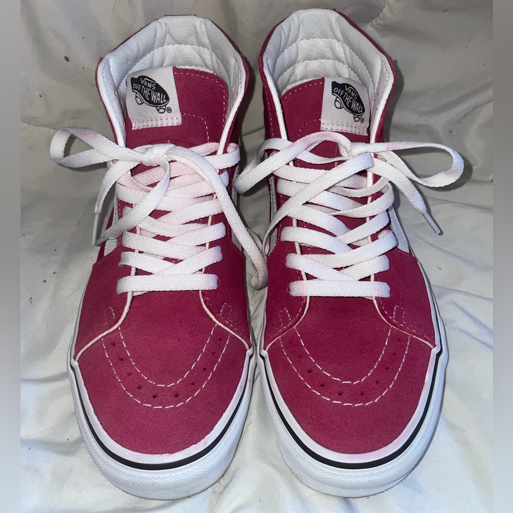 Raspberry Red Vans Sk8 High Women's 8.5 Men's 7